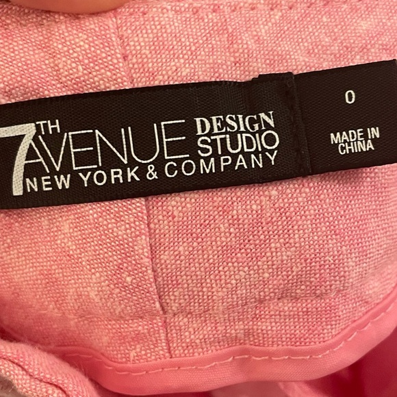 New York & Company Pink Red Linen Buckle Pants Size 0 - Picture 4 of 5